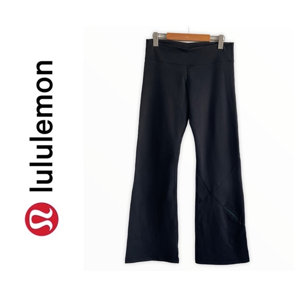 lululemon athletica Pants - Lululemon Black Flare Pants W/ Zippered Pocket 8